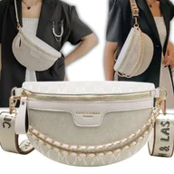 Nerki - Saszetka Nerka Damska Torebka Listonoszka Crossbody Biodrówka Sportowa Biała - miniaturka - grafika 1