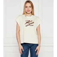 Koszulki i topy damskie - Karl Lagerfeld T-shirt Autograph Oversize fit - miniaturka - grafika 1