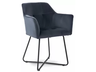 Krzesło Tapicerowane do Jadalni K377 Popiel Welurowe 62CF-3967A - Krzesła - miniaturka - grafika 1