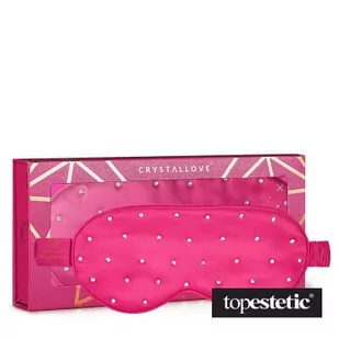 Crystallove Crystalized Silk Eye Mask Jedwabna opaska na oczy zdobiona kryształkami (kolor Hot Pink) 1 szt - Akcesoria do bielizny - miniaturka - grafika 1