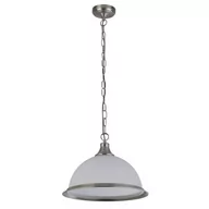 Lampy sufitowe - Searchlight Lampa wisząca American Diner srebrna satyna 1-pkt. - miniaturka - grafika 1