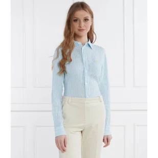 POLO RALPH LAUREN Lniana koszula | Relaxed fit - Koszule damskie - miniaturka - grafika 1