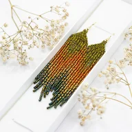 Kolczyki - Kolczyki z koralików jesienne - miniaturka - grafika 1