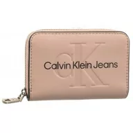 Portfele - Portfel Sculpted Med Zip Around Mono Pale Conch Logo K60K607229 TFT (CK121-f) Calvin Klein - miniaturka - grafika 1