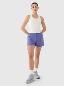 Spodenki damskie - 4F Spodenki treningowe szybkoschnące damskie - granatowe XL - miniaturka - grafika 1