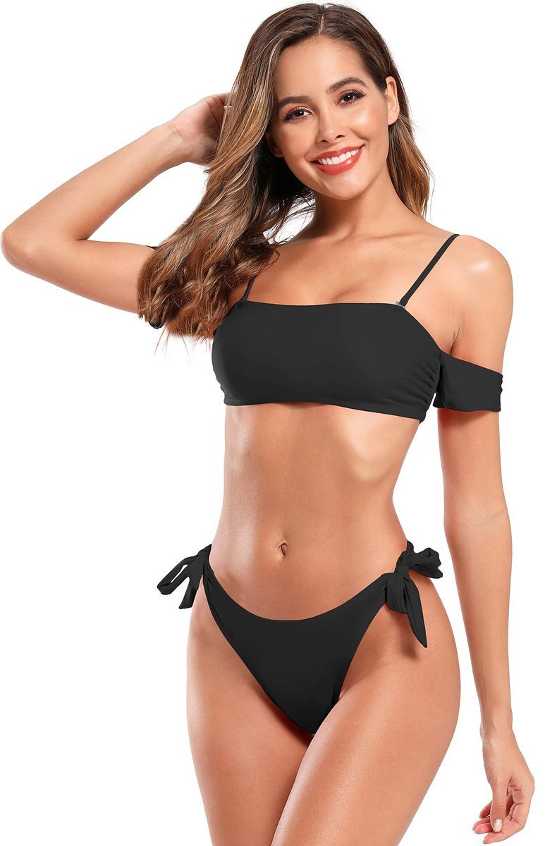 SHEKINI Strój Kąpielowy Dwuczęściowy Kostium Komplet Bikini Bandeau S