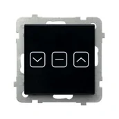 Klawisze i ramki - Ospel Sonata Touch czarny - łącznik żaluzjowy dotykowy ŁPD-7RS/m/32 - miniaturka - grafika 1