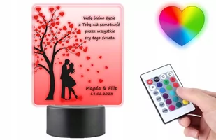 Statuetka Prezent na Walentynki 3D LED Plexido - Lampy pozostałe - miniaturka - grafika 1