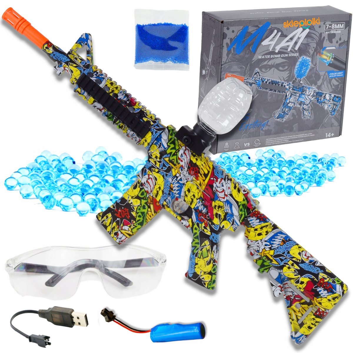 KARABIN AUTOMAT PISTOLET NA KULKI ŻELOWE DUŻY ZESTAW NA PREZENT DLA DZIECI