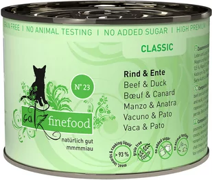 Zestaw Catz Finefood w puszce, 12 x 200 g - Wołowina z kaczką - Mokra karma dla kotów - miniaturka - grafika 1