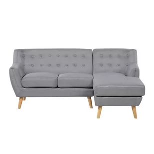 Beliani Sofa jasnoszara - kanapa - tapicerowana - narożnik - MOTALA - Narożniki - miniaturka - grafika 1