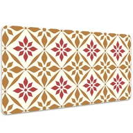 Podkładki na biurko - Mata z nadrukiem na biurko Kwiecisty wzór 100x50 cm, Dywanomat - miniaturka - grafika 1