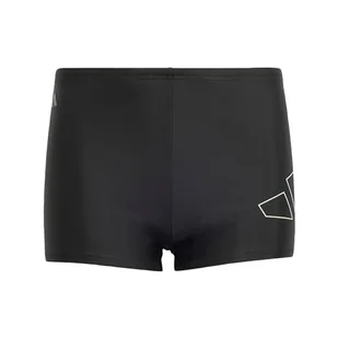 adidas Bokserki kąpielowe dla chłopców Performance Big Bars, 9-10 lat, czarne, Czarny - Kąpielówki męskie - miniaturka - grafika 1