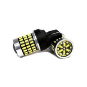 Żarówki samochodowe - W21/5W Żarówka Led 7443 12-24V Canbus 2100Lm Biała Z Soczewką Motoledy - miniaturka - grafika 1