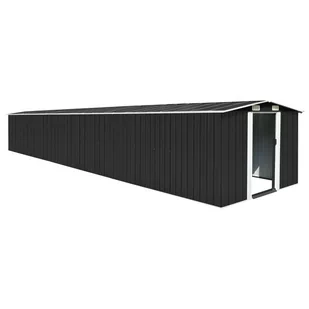 vidaXL Szopa ogrodowa, antracyt, 257x779x181 cm, stal galwanizowana! 47034 - Altany ogrodowe - miniaturka - grafika 10