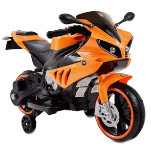 Import SUPER-TOYS SUPER-TOYS MOTOR ŚCIGACZ POWER 8798 2 SILNIKI DWA AKUMULATORY PIERWSZY MOTOREK DLA DZIECKA ŚWIECĄCE KOŁA/FT8798  FT-8798-ORANGE - Jeździki dla dzieci - miniaturka - grafika 1