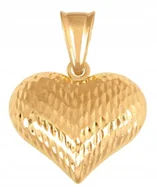 Wisiorki - ZŁOTA Zawieszka Serce Wisiorek 585 0.95 g Rodium - miniaturka - grafika 1