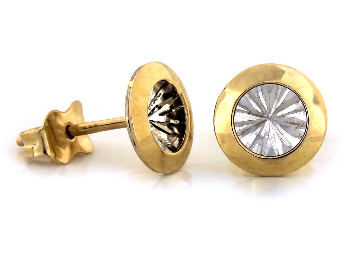 Złote kolczyki 375 okrągłe bez kamieni 0.94g