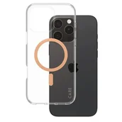 Etui i futerały do telefonów - Etui PANZERGLASS Flagship MagSafe do Apple iPhone 16 Pro Max Przezroczysto-brzoskwiniowy - miniaturka - grafika 1