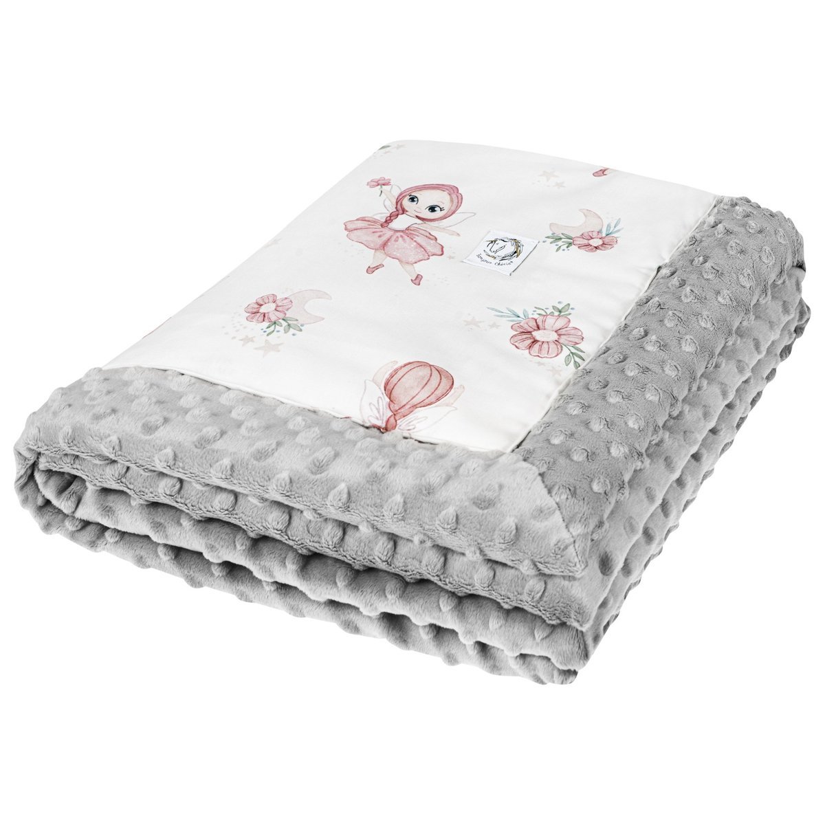 Kocyk Starszaka / dla dorosłych Wróżki bawełna - minky 140x200 cm Bonjour Cherie