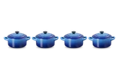 Zestawy garnków i patelni - Le Creuset ZESTAW 4 MINI COCOTTE 10CM AZURE - miniaturka - grafika 1