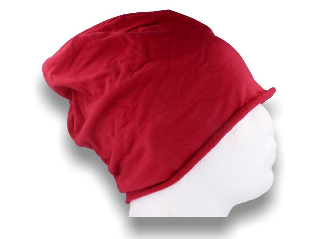 Czapka Damska Włoska Cienka Smerfetka Bawełna Czerwona