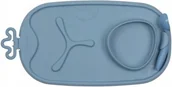 Miseczki i talerzyki dla dzieci - Podkładka Silikonowa Na Stół Do Nauki Samodzielnego Jedzenia Zwijana Błękit B.box Roll + Go - miniaturka - grafika 1