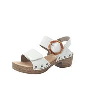Sandały damskie - Rieker Sandały damskie V6851, biały, 39 eu - miniaturka - grafika 1