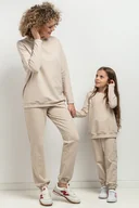 Komplety damskie - Komplet spodni dresowych w typie jogger, model 38, jasnobeżowy - miniaturka - grafika 1