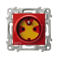 Gniazdka elektryczne - Ospel Gniazdo z/u DATA z kluczem i z przesłoną torów SZAFIR - miniaturka - grafika 1
