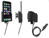Uchwyty samochodowe do telefonów - Uchwyt do Apple iPhone Xr z wbudowanym kablem USB oraz ładowarką samochodową - miniaturka - grafika 1