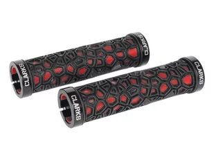 CLARKS Chwyty kierownicy CLO-208 LOCK-ON czarno-czerwone, klamry czarne - Kierownice rowerowe - miniaturka - grafika 1