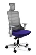 Fotele i krzesła biurowe - Fotel biurowy, obrotowy, Spinelly, czarny, navyblue - miniaturka - grafika 1