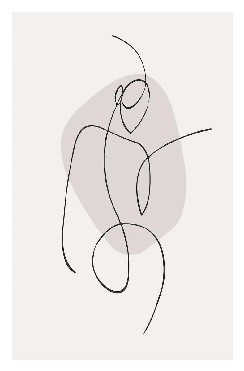 PODKŁADKA POD MYSZ Nadruk 22x18 cm Minimalistyczny Kontur Postacie Prezent