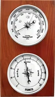 Termometry domowe - JVD Barometr higrometr analogowy drewniany JVD BA232.41 13x24 cm . - miniaturka - grafika 1
