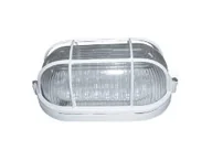 Oświetlenie warsztatowe - OPR.kanałowa LED owal  3W b.ciepła 3000K (200lm) metal/szkło z kratką biała IP44 Volteno - miniaturka - grafika 1