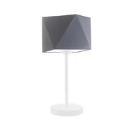 Lampy stojące - Lampka nocna LYSNE Wuhu, 60 W, E27, stalowa/biała, 43x23 cm - miniaturka - grafika 1