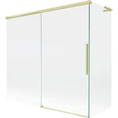 Parawany nawannowe - Mexen Rox L parawan nawannowy 2-skrzydłowy rozsuwany 170 + 80 x 150 cm, transparent, złoty szczotkowany - 8C9L-170-080-55-00 - miniaturka - grafika 1