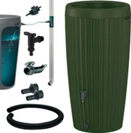 Zbiorniki na deszczówkę - Zbiornik na deszczówkę Mika 240l Beczka na wodę + zestaw przyłączeniowy - miniaturka - grafika 1