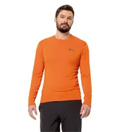 Bielizna sportowa męska - Męska koszulka z długim rękawem Jack Wolfskin INFINITE L/S M blood orange - S - miniaturka - grafika 1