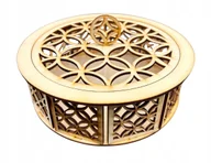 Pudełka i szkatułki - DREWNIANE PUDEŁKO SZKATUŁKA PRZYBORNIK ZE SKLEJKI ZAMYKANE DECOUPAGE 17,5CM - miniaturka - grafika 1