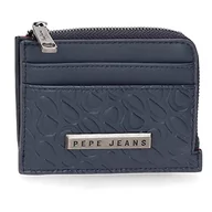 Portfele - Pepe Jeans Essence Niebieski pokrowiec na karty 11,5 x 8 x 1,5 cm, skóra PU, niebieski, etui na karty, NIEBIESKI, Etui na karty - miniaturka - grafika 1