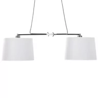 Lampy sufitowe - Beliani Lampa wisząca Lampa wisząca 2-punktowa biała FUCINO 70926 - miniaturka - grafika 1