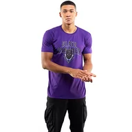 Koszulki męskie - Marvel Koszulka męska Black Panther Logo Shield, Fioletowy, XL - miniaturka - grafika 1