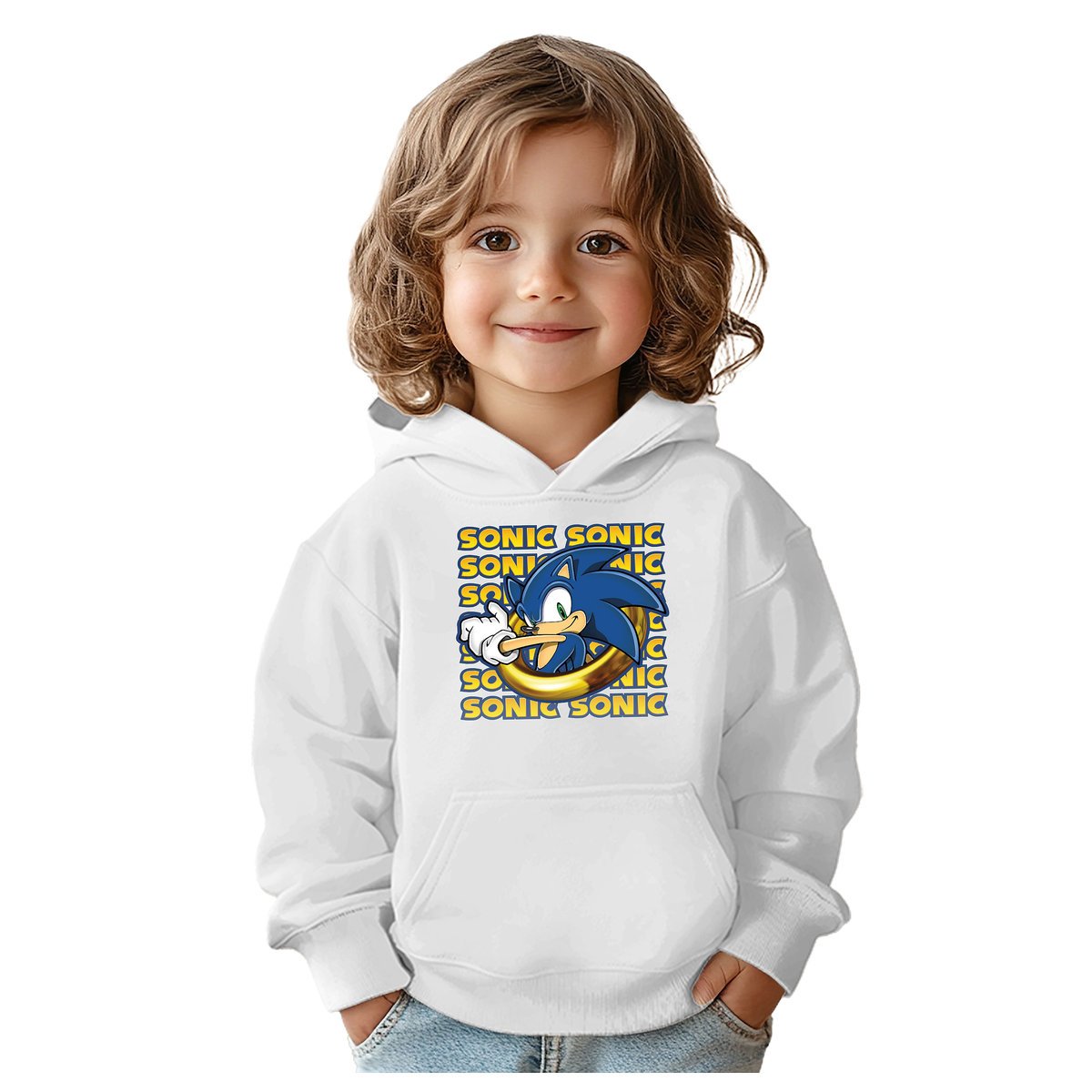 BLUZA DZIECIĘCA SONIC 134-140 Z KAPTUREM BAWEŁNIANA JAKOŚĆ
