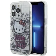 Etui i futerały do telefonów - Etui Hello Kitty IML Kitty On Bricks Graffiti na iPhone 15 Pro - białe - miniaturka - grafika 1