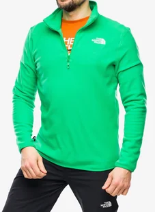 Bluza z zamkiem 1/2 The North Face 100 Glacier 1/4 Zip - optic emerald - Bluzy sportowe męskie - miniaturka - grafika 1