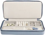 Biżuteria - akcesoria - Pudełko podróżne na biżuterię z miejscem na naszyjniki Stackers szaroniebieskie - miniaturka - grafika 1