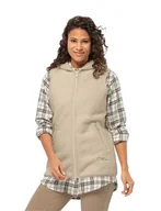 Kamizelki damskie - Jack Wolfskin Damska kamizelka polarowa High Curl Long Vest W - miniaturka - grafika 1