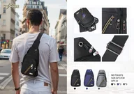 Nerki - NERKA PLECAK TORBA NA JEDNO RAMIĘ SASZETKA CROSSBODY MIEJSKI MĘSKI - miniaturka - grafika 1